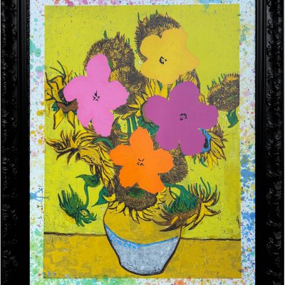Flower and sun avec cadre